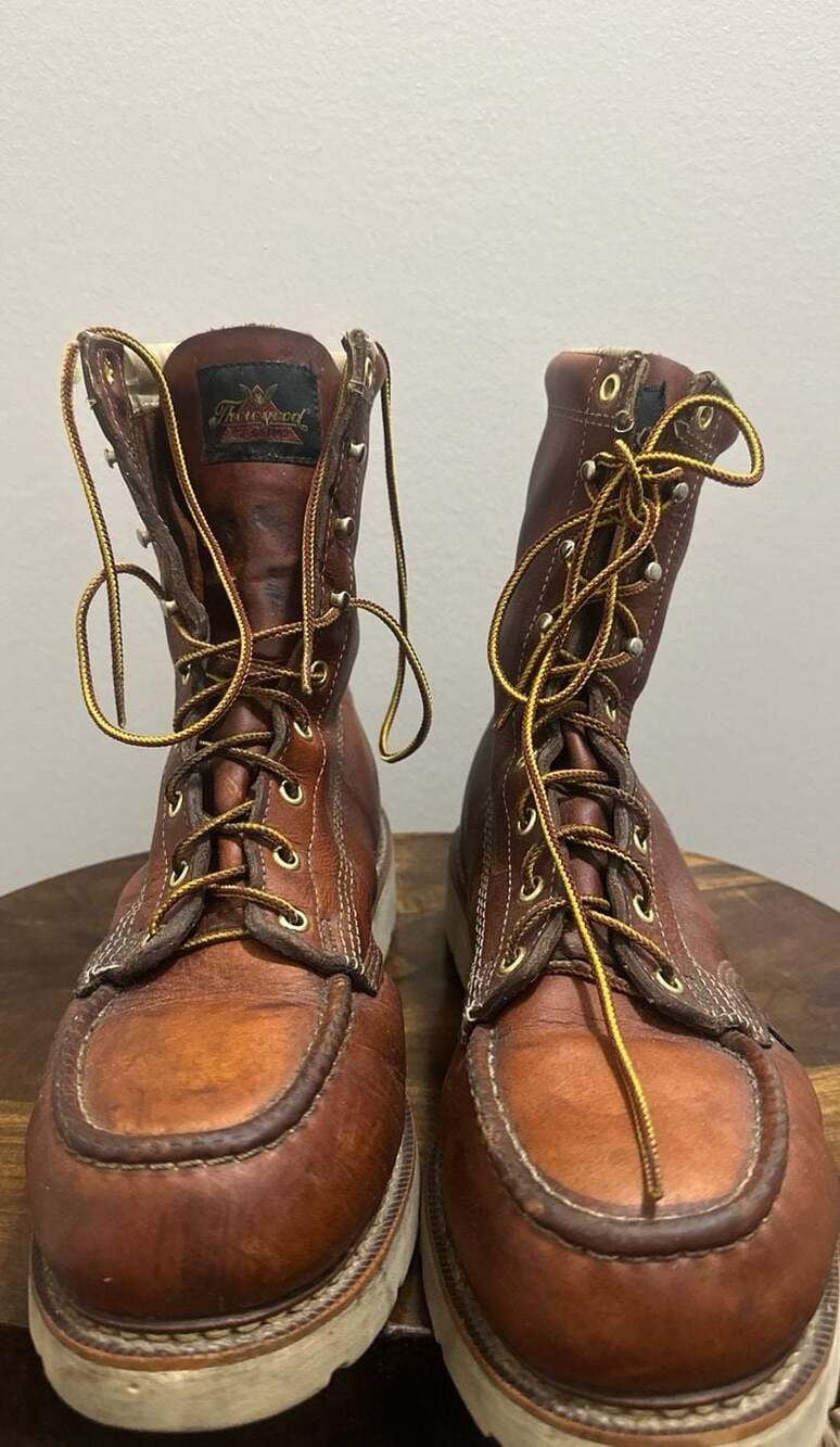 Thorogood American Heritage 8" Tobacco Steel Toe Moc Toe Work Boots Size 11.5 D